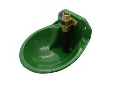 Cast iron water bowl with brass tube valve for sow